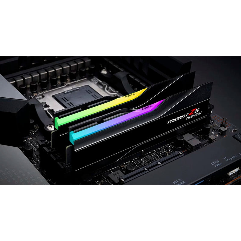 Laden Sie das Bild in Galerie -Viewer, G.skill 32 gb ddr5-6400 (2x 16 gb) kit werkgeheugen (zwart, f5-6400j3239g16gx2-tz5nr, trident z5 neo rgb, expo)