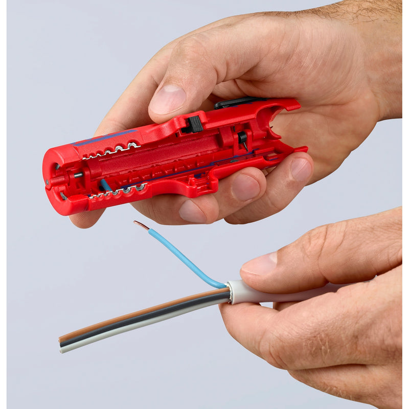 Load image into Gallery viewer, Knipex universele kabelstripper 1685125sb kabelstrip- ontmantelingsgereedschap (rood blauw)