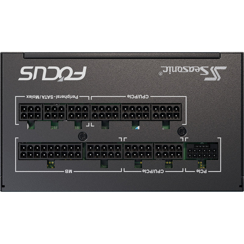 Load image into Gallery viewer, Seasonic focus gx-850-v4 atx3.1 modulaire 850 watt voeding (zwart, 1x 12vhpwr, 3x pcie)