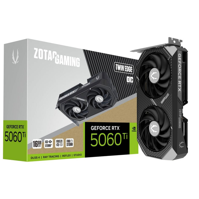 Chargez l'image dans la visionneuse de la galerie, Zotac geforce rtx 5060 ti twin edge oc 16gb grafische kaart (dlss 4, 3x displayport, 1x hdmi 2.1)