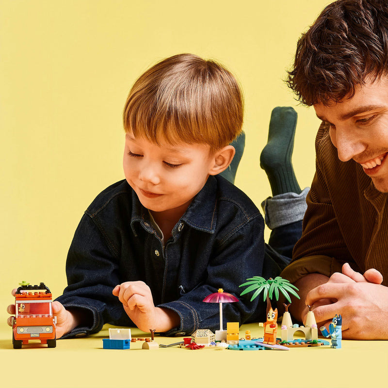 Afbeelding laden in galerijviewer, Lego bluey - bluey's autorit naar het strand constructiespeelgoed (11202)