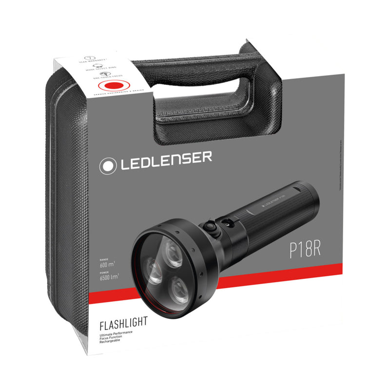 Load image into Gallery viewer, Ledlenser p18r zaklamp (zwart, 6500 lm, 6000-7500k)