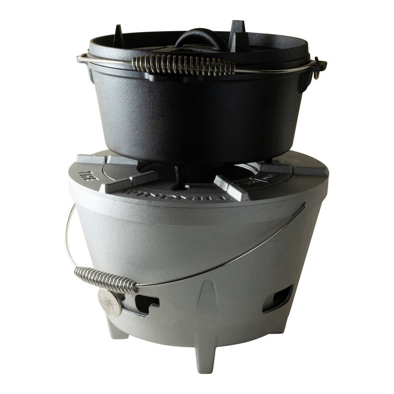 Afbeelding laden in galerijviewer, The windmill dutch oven 4,5 qt kookpan (zwart, ø 25.5 cm | 3.8 liter)