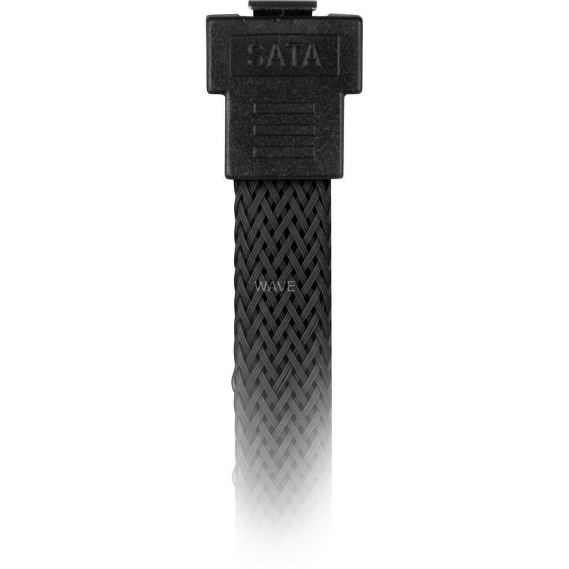 Load image into Gallery viewer, Sharkoon sata iii 90° sleeve kabel (zwart, 0,3 meter)