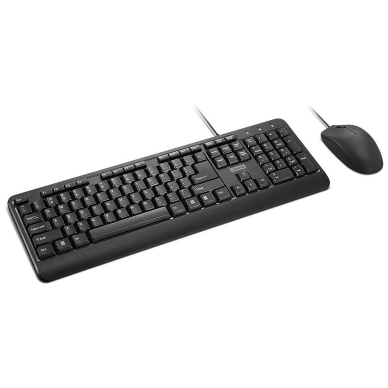 Afbeelding laden in galerijviewer, Lenovo 160 wired combo desktopset (zwart, us lay-out (qwerty), 100%, usb-a, 1.600 dpi)