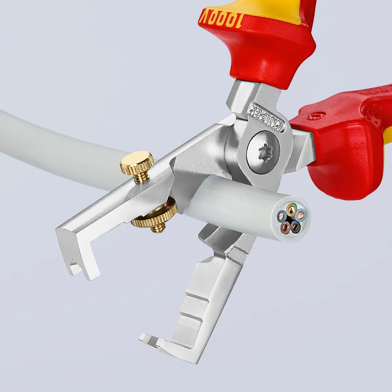Afbeelding laden in galerijviewer, Knipex strix afstriptang met kabelschaar vde 180
