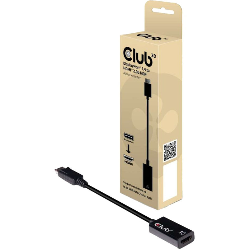 Load image into Gallery viewer, Club 3d displayport 1.4 > hdmi 2.0b hdr active adapter (zwart)