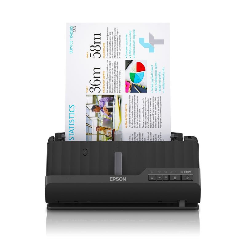 Load image into Gallery viewer, Epson es-c320w compacte a4-documentscanner met wi-fi-connectiviteit en u-traject (zwart, a4, a5, a6, b5)