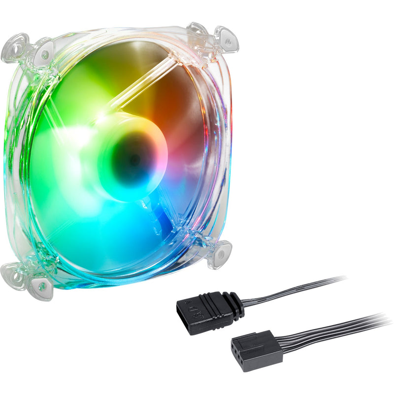 Load image into Gallery viewer, Sharkoon shark disc pwm rgb case fan (transparant, 120 x 120 x 25 mm)