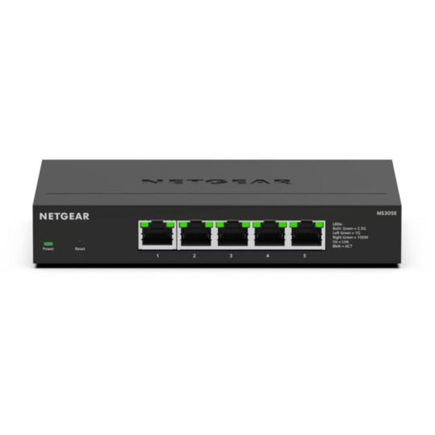 Load image into Gallery viewer, Netgear 5-port 2.5g multi-gigbit ethernet plus switch (ms305e) (zwart, managed)