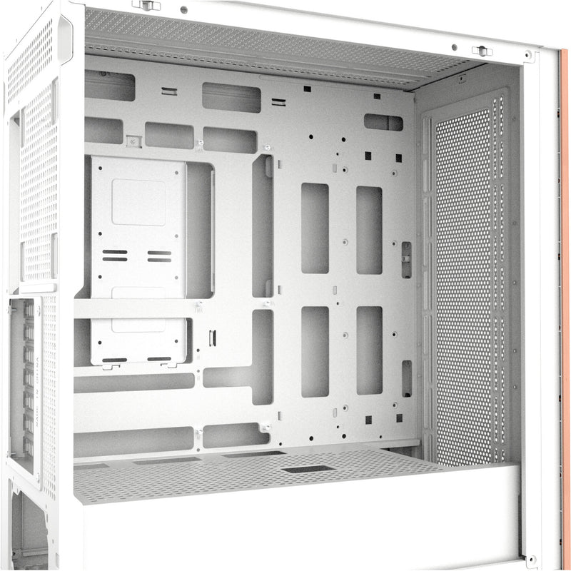 Load image into Gallery viewer, Thermaltake s370 ws snow midi tower behuizing (wit | 2x usb-a | 1x usb-c | tempered glass)