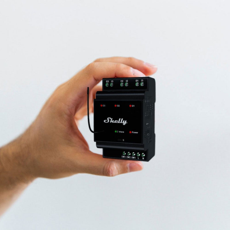 Load image into Gallery viewer, Shelly qubino wave pro 3 relais (zwart, z-wave)