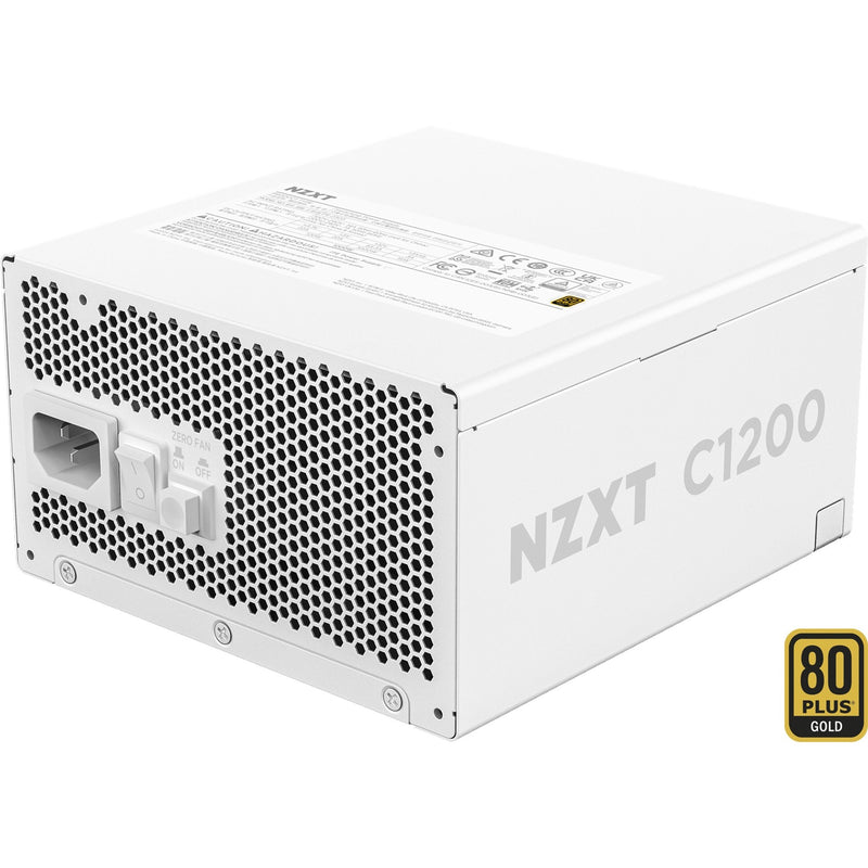 Load image into Gallery viewer, Nzxt c1200 gold atx 3.1 modulaire 1200 watt voeding (wit, 1x 12v-2x6, 3x pcie)