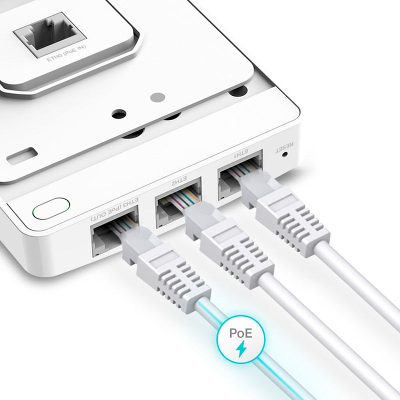Afbeelding laden in galerijviewer, Tp-link omada eap615-wall ax1800 wall plate wifi 6 access point (wit, poe)