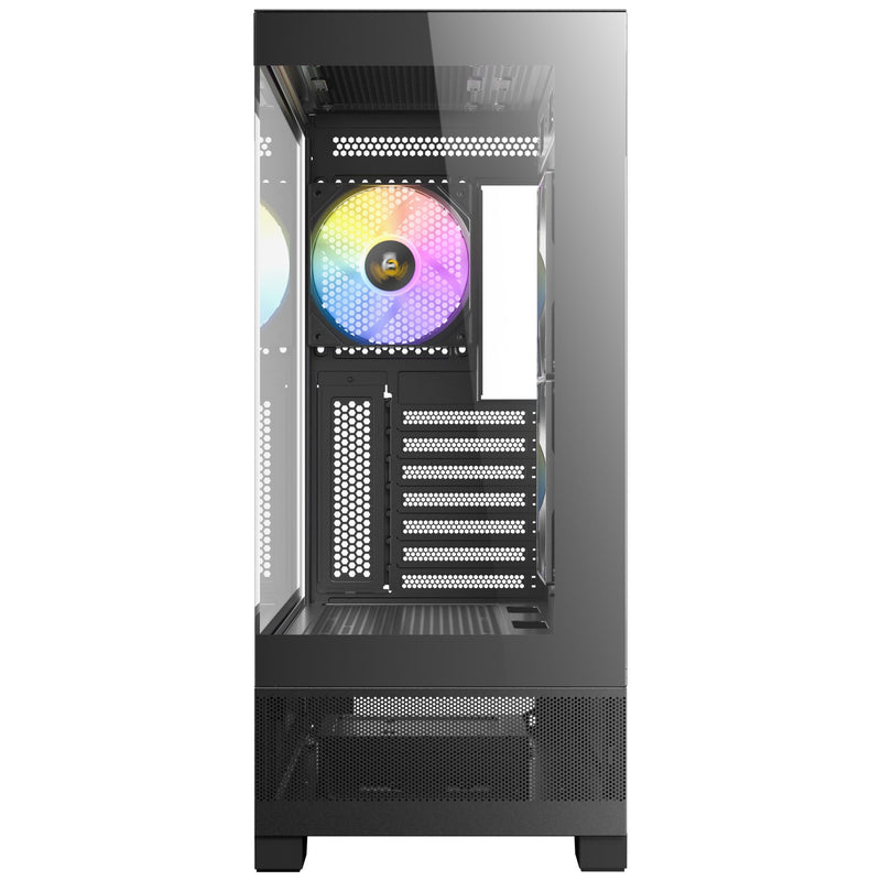Load image into Gallery viewer, Antec cx700 argb midi tower behuizing (zwart | 1x usb-a | 1x usb-c | tempered glass)