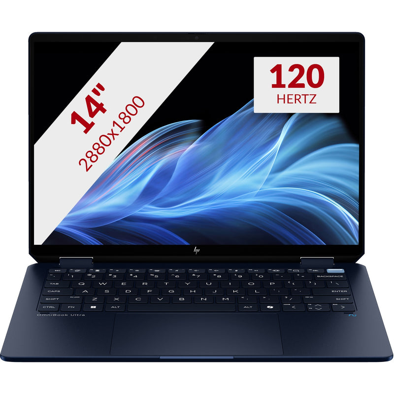 Load image into Gallery viewer, Hp omnibook ultra flip 14-fh0095nd 14 copilot+ 2-in-1 laptop (blauw | core ultra 9 288v | arc graphics | 32 gb | 1 tb ssd | touch)