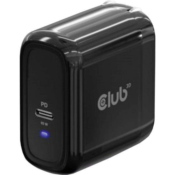 Afbeelding laden in galerijviewer, Club 3d travel charger pps 65w gan technology (zwart, usb-c, power delivery(pd) 3.0)