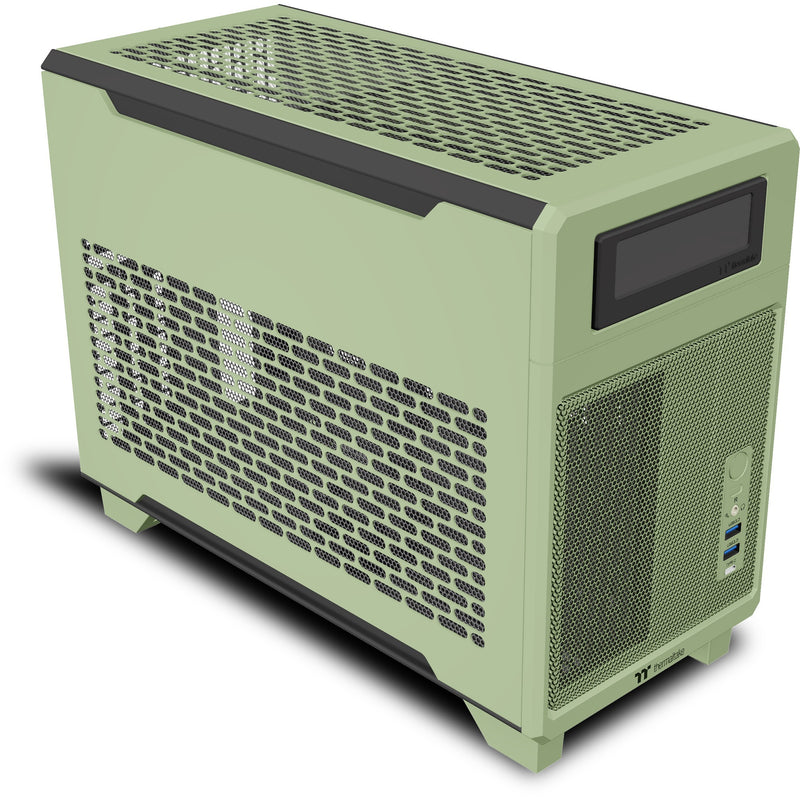 Load image into Gallery viewer, Thermaltake tr100 matcha green mini tower behuizing (lichtgroen | 2x usb-a | 1x usb-c)
