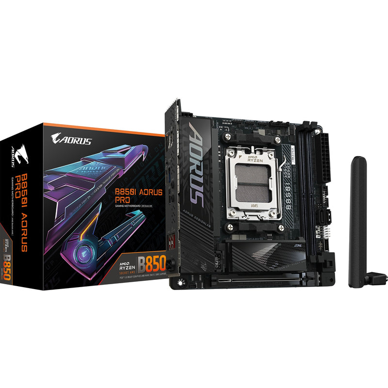 Load image into Gallery viewer, Gigabyte b850i aorus pro socket am5 moederbord (zwart, raid, 2.5gb-lan, wi-fi 7, bt, sound, mini-itx)