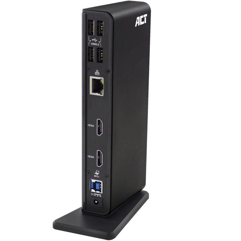 Afbeelding laden in galerijviewer, Act connectivity usb-c of usb-a dual monitor docking station (zwart)