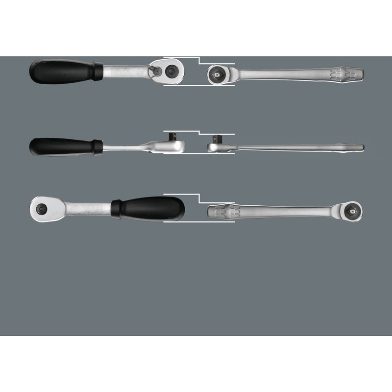 Load image into Gallery viewer, Wera 8100 sa 7 zyklop metal-ratelset doorsteekvierkant 1 4 gereedschapsset (28-delig)