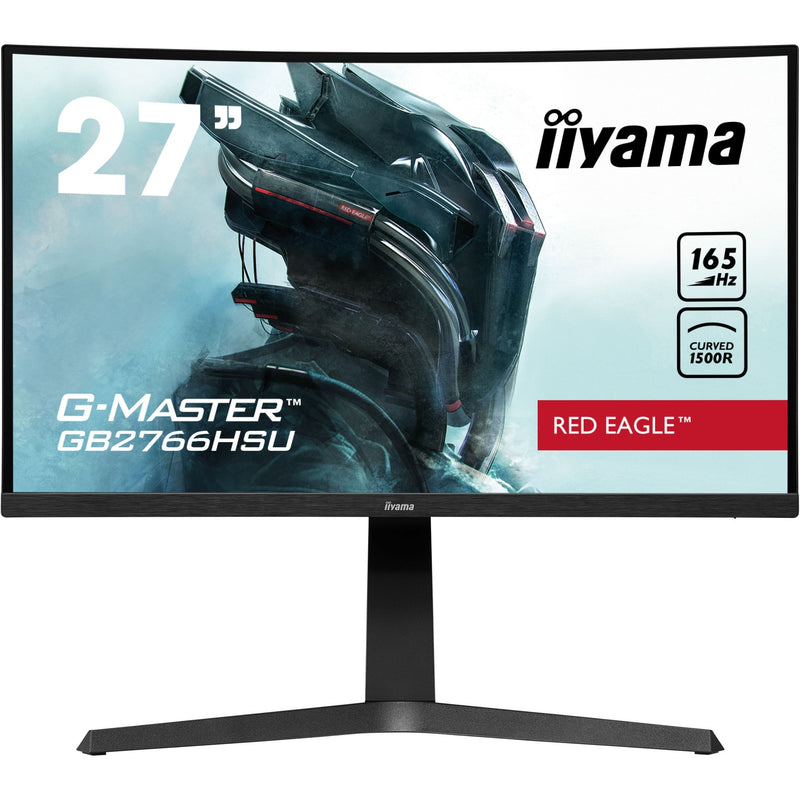 Laden Sie das Bild in Galerie -Viewer, Iiyama g-master red eagle gb2766hsu-b1 27 curved gaming monitor (zwart, 2x hdmi, displayport, 2x usb-a, usb-b, 165 hz)