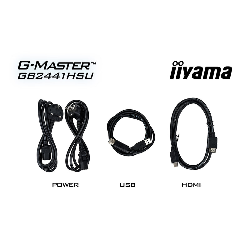 Load image into Gallery viewer, Iiyama g-master black hawk gb2441hsu-b1 23.8 gaming monitor (zwart, hdmi, displayport, 2x usb-a, usb-b, 144 hz)