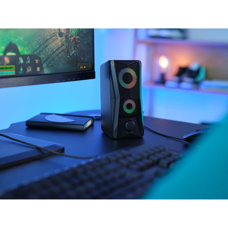 Load image into Gallery viewer, Trust gxt 606 javv rgb verlichte 2.0 speakerset pc-luidspreker (zwart)