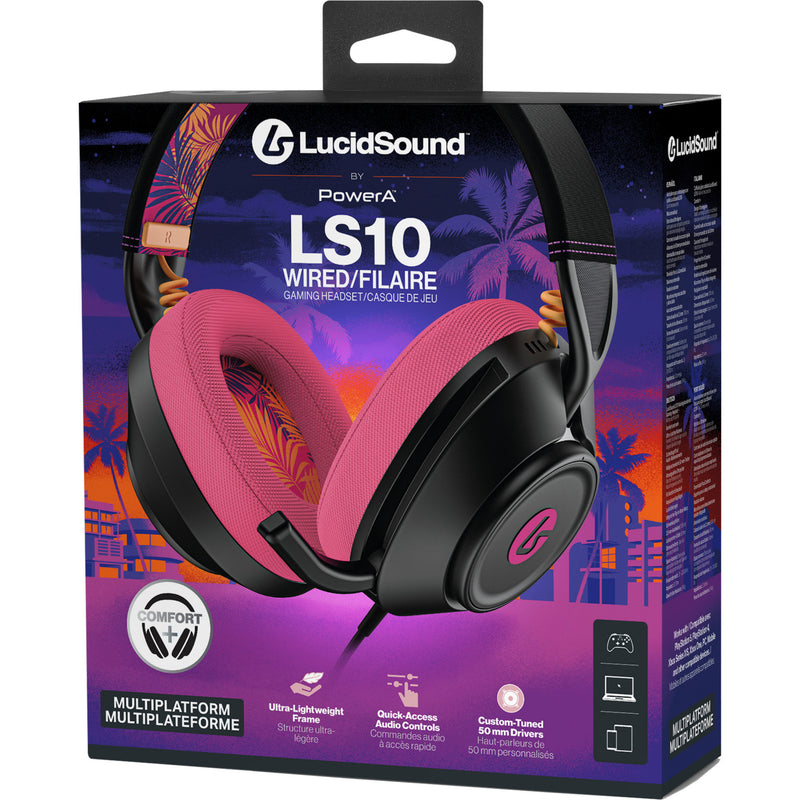 ギャラリービューアに画像をロードする, Powera lucidsound ls10 bedrade gamingheadset - middernachtelijke branding over-ear gaming headset (zwart roze, playstation 5, playstation 4, xbox series x|s, xbox one, pc, mobiel)