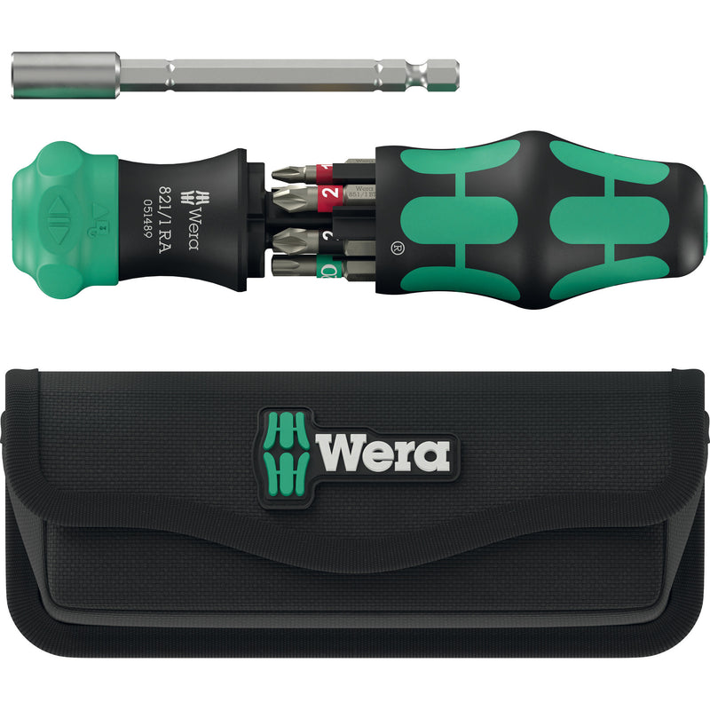 Load image into Gallery viewer, Wera kraftform kompakt 28 ra met etui, 6‑delig bitset (zwart groen)
