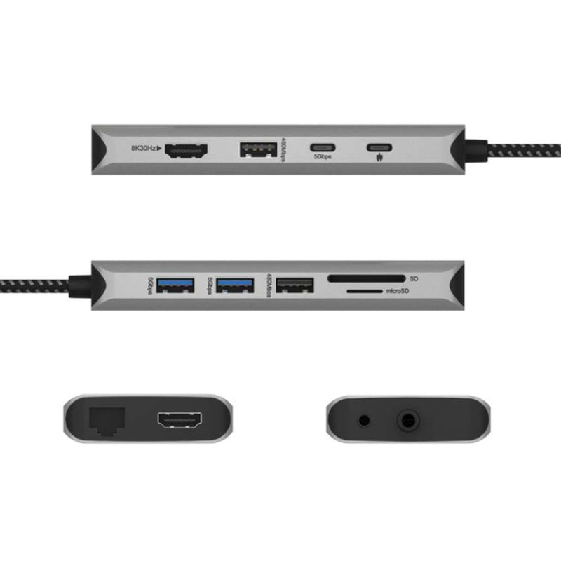 Load image into Gallery viewer, Icy box ib-dk4061-cpd dockingstation (antraciet, usb-a, usb-c, hdmi, kaartlezer, gigabit lan)