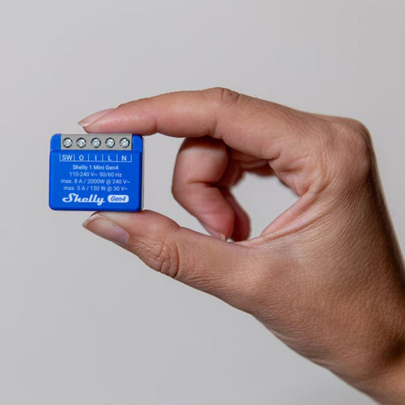 Load image into Gallery viewer, Shelly 1 mini gen4 relais (blauw, bluetooth 4.2, wi-fi)
