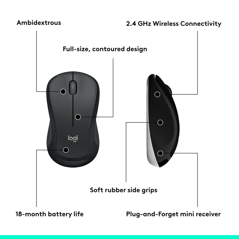 Afbeelding laden in galerijviewer, Logitech mk540 advanced draadloze desktopset (donkergrijs, eu lay-out (qwerty), 1000 dpi)