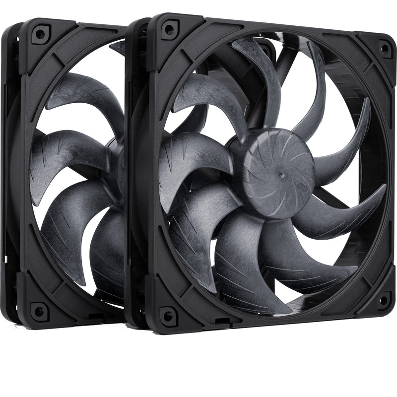 Chargez l'image dans la visionneuse de la galerie, Noctua nf-a14x25 g2 pwm sx2-pp chromax.black case fans (zwart, 2 stuks, 140 x 140 x 25 mm)