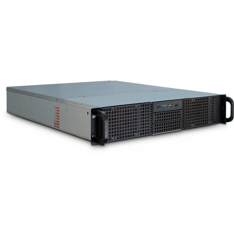 Load image into Gallery viewer, Inter-tech ipc 2u-20255 rack behuizing (zwart | 2x usb-a)