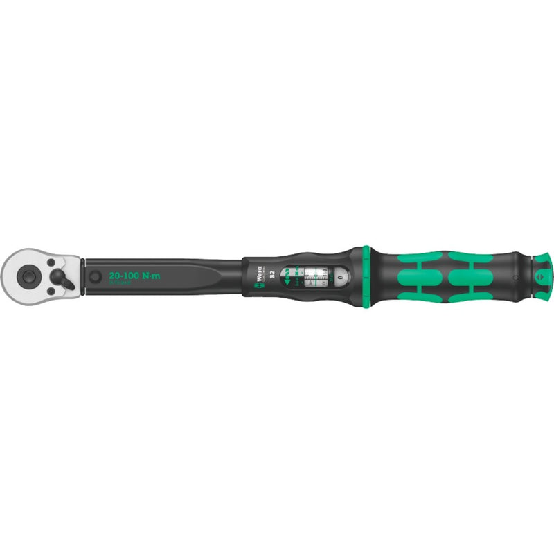 Load image into Gallery viewer, Wera click-torque b 2 draaimomentsleutel met omschakelratel, 20-100 nm (zwart groen)