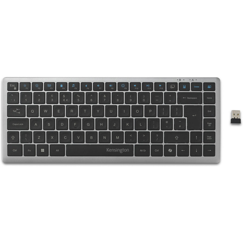 ギャラリービューアに画像をロードする, Kensington kb435 eq rechargeable multi-device compact keyboard (grijs, us-international lay-out (qwerty), scissor switches, 80% (tkl), usb, 2,4 ghz, bluetooth 5.4)