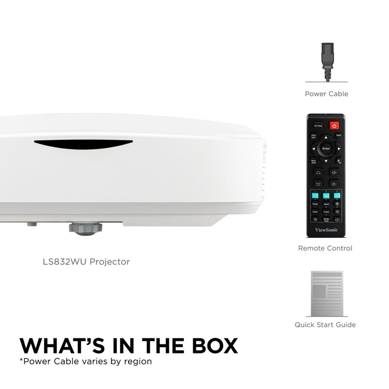 Laden Sie das Bild in Galerie -Viewer, Viewsonic ls832wu wuxga ultra short throw laserprojector (wit, 5000 ansi lumen)