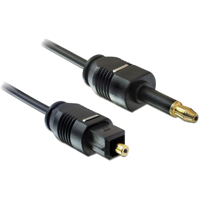 Load image into Gallery viewer, Delock toslink male -> toslink mini 3.5mm, 2m kabel (zwart, 82876)