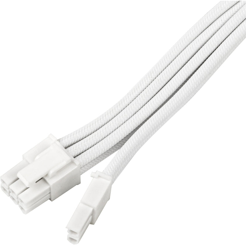 Afbeelding laden in galerijviewer, Silverstone sst-pp07e-pci8w-v2, pcie 8pin (6+2) verlengkabel (wit, 30 centimeter)