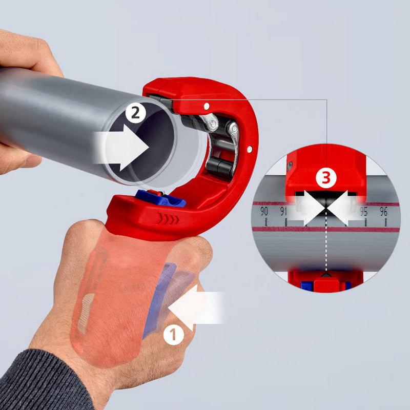 Afbeelding laden in galerijviewer, Knipex 90 23 02 bk buissnijder