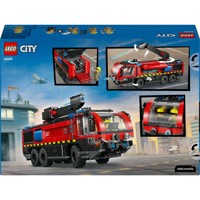 Afbeelding laden in galerijviewer, Lego city - luchthaven brandweertruck constructiespeelgoed (60499)