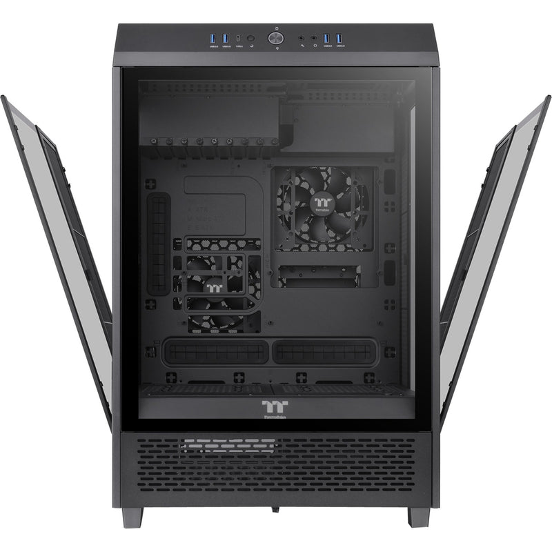 Laden Sie das Bild in Galerie -Viewer, Thermaltake the tower 500 midi tower behuizing (zwart | 4x usb-a | 1x usb-c | tempered glass)