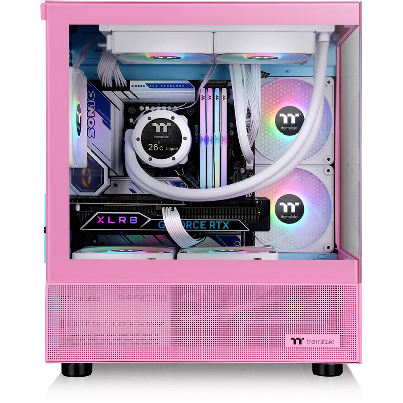 Afbeelding laden in galerijviewer, Thermaltake view 170 tg argb mini tower behuizing (roze | 2x usb-a | rgb | tempered glass)