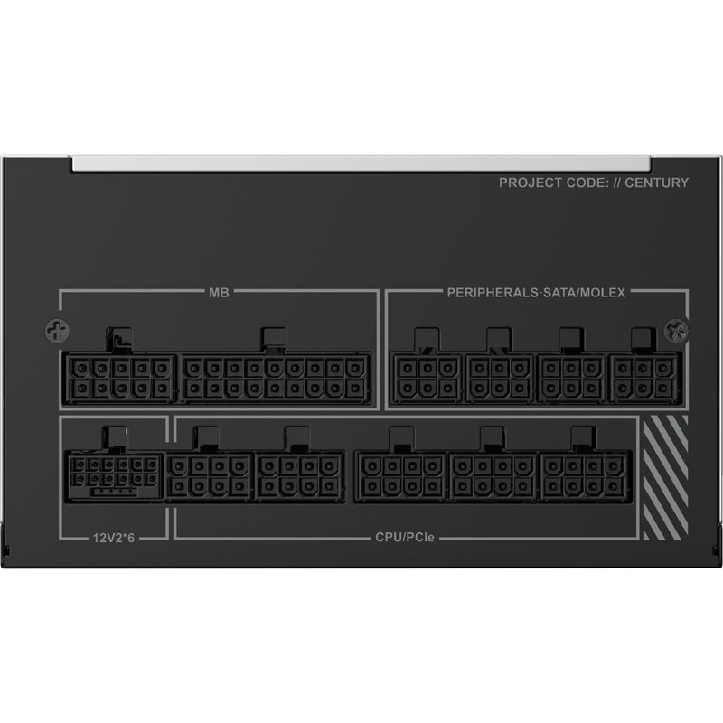 Load image into Gallery viewer, Montech century ii modulaire 1200 watt voeding (zilver, 1x 12v-2x6, 6x pcie)