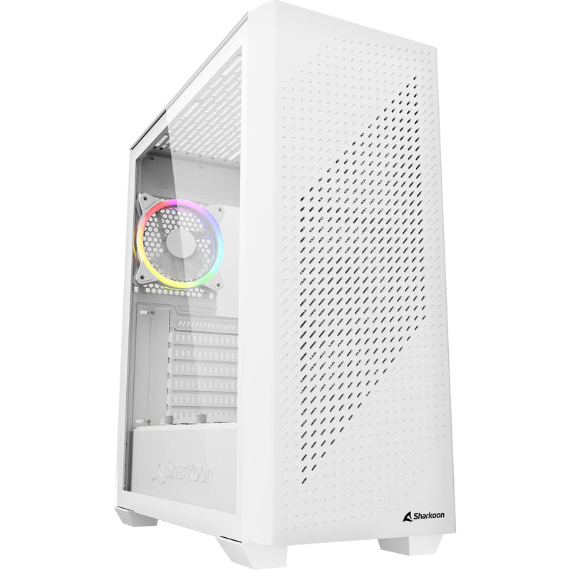 Load image into Gallery viewer, Sharkoon vs9 rgb white midi tower behuizing (wit | 2x usb-a | 1x usb-c | rgb | tempered glass)