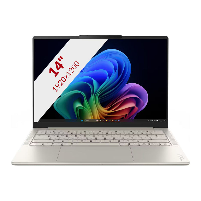 Afbeelding laden in galerijviewer, Lenovo yoga slim 7 14ill10 (83jx00f7mh) aura edition 14 copilot+ laptop (hoogglans wit | core ultra 5 226v | intel arc graphics 130v | 16 gb | 512 gb ssd)