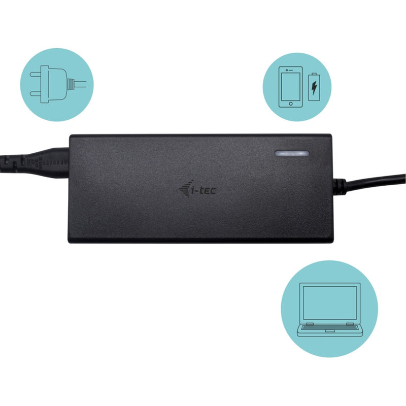 Load image into Gallery viewer, I-tec usb-c hdmi dp docking station with power delivery 65w + universal charger 77 w (zwart)