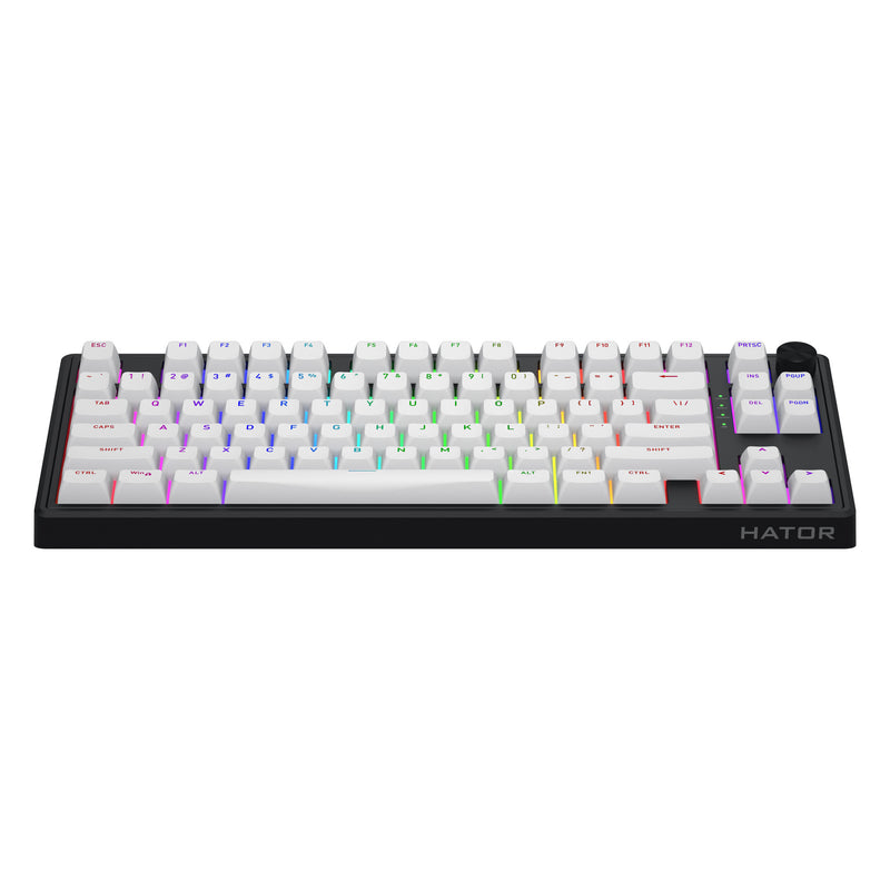Chargez l'image dans la visionneuse de la galerie, Hator skyfall wireless rgb mechanisch gaming toetsenbord (zwart, us lay-out (qwerty), hator aurum lemon, 80% (tkl), rgb, double shot abs, hot-swap, 2.4ghz | bluetooth | usb-c)