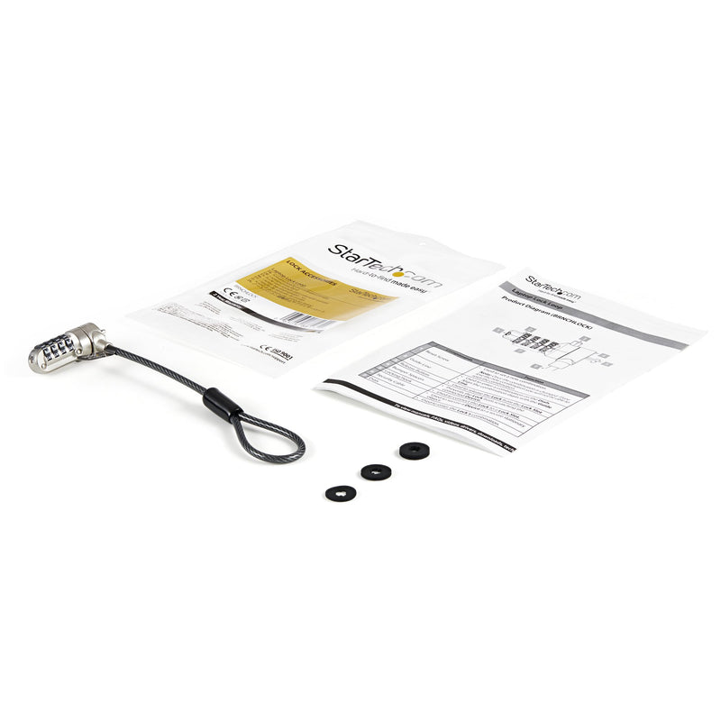 Chargez l'image dans la visionneuse de la galerie, Startech laptop kabelslot verlenglus - 15cm kabel slot diefstalbeveiliging